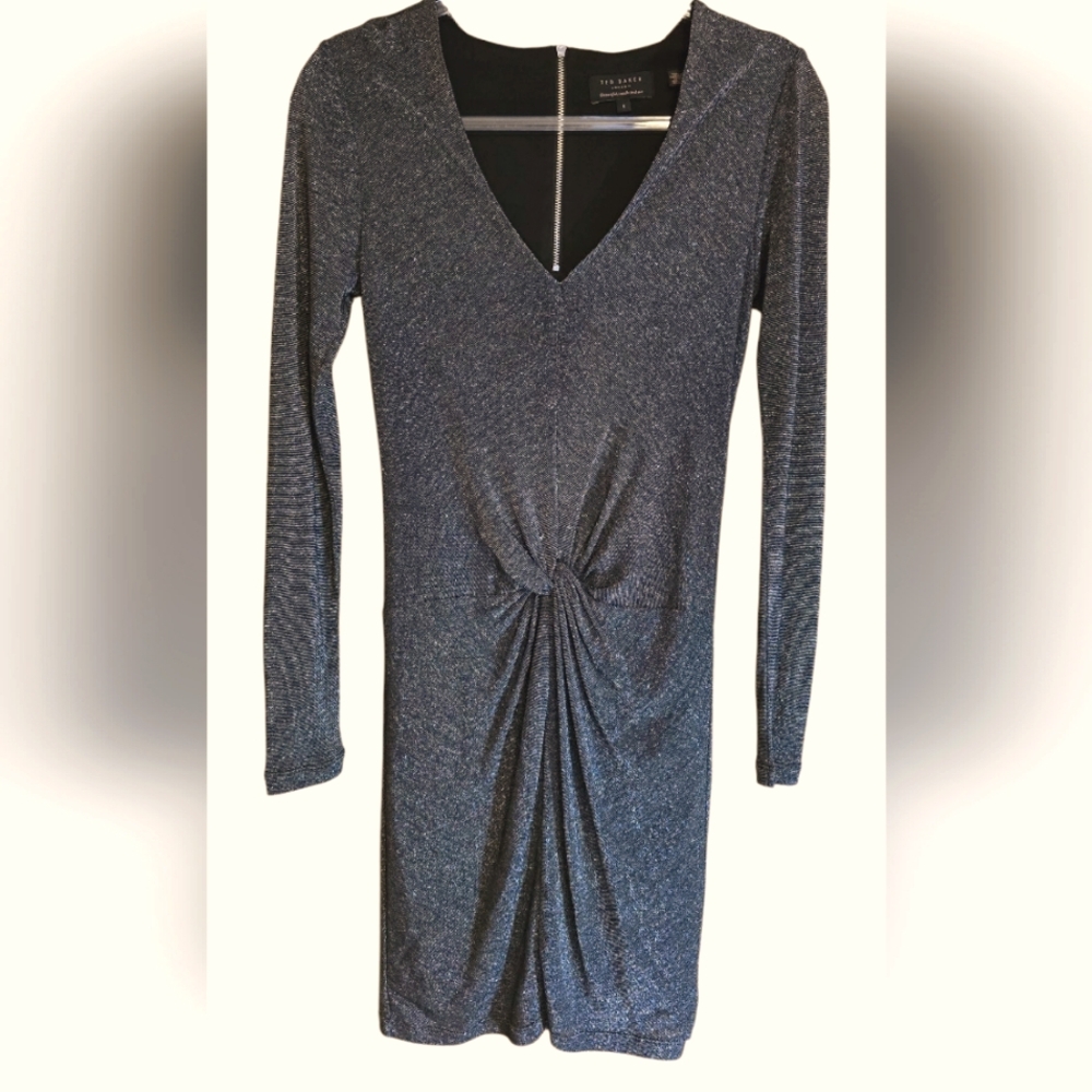 Ted Baker Size 1 Small Black Party Dress